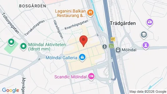 Apartments for rent i Mölndal - kort over placeringen