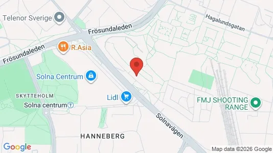 Apartments for rent i Solna - kort over placeringen