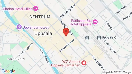 Apartments for rent i Uppsala - kort over placeringen