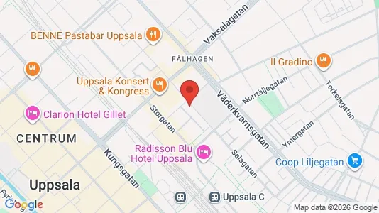 Apartments for rent i Uppsala - kort over placeringen