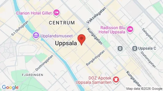Apartments for rent i Uppsala - kort over placeringen