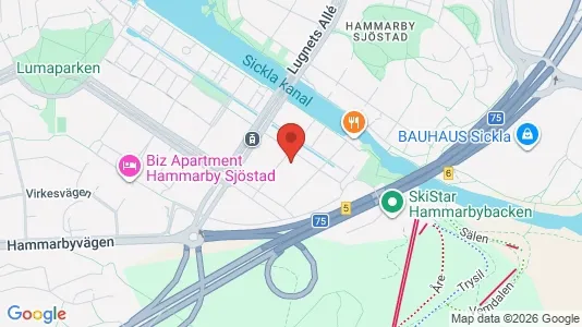 Apartments for rent i Hammarbyhamnen - kort over placeringen
