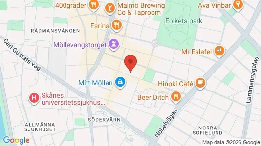 Apartments for rent i Malmö City - kort over placeringen