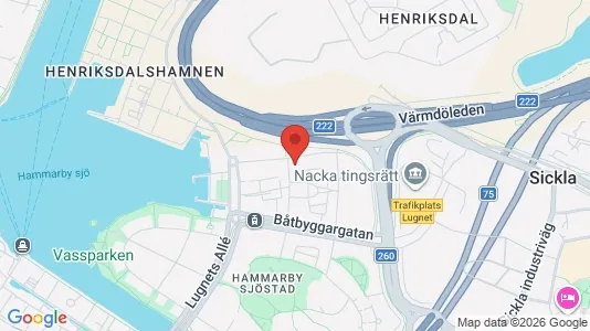 Apartments for rent i Hammarbyhamnen - kort over placeringen