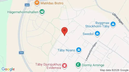 Apartments for rent i Täby - kort over placeringen
