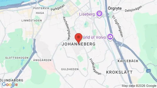 Apartments for rent i Johanneberg - kort over placeringen