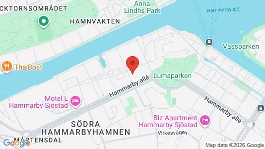 Apartments for rent i Hammarbyhamnen - kort over placeringen