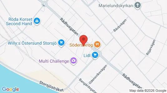 Apartments for rent i Östersund - kort over placeringen