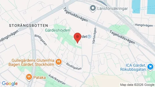 Apartments for rent i Gärdet/Djurgården - kort over placeringen