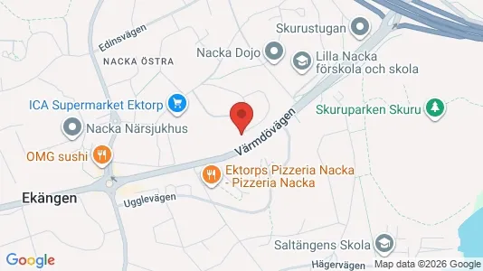 Apartments for rent i Nacka - kort over placeringen