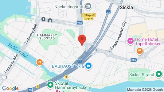 Apartments for rent i Hammarbyhamnen - kort over placeringen