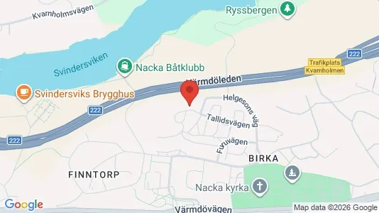 Apartments for rent i Nacka - kort over placeringen