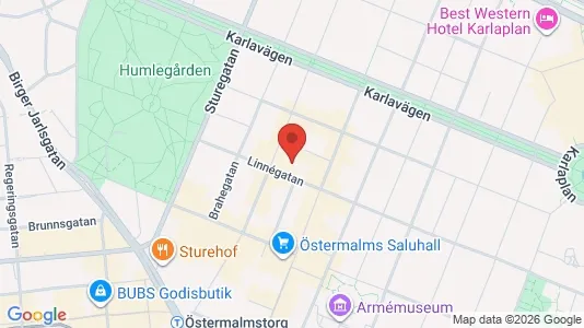 Apartments for rent i Östermalm - kort over placeringen