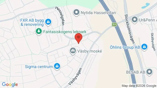 Apartments for rent i Upplands Väsby - kort over placeringen