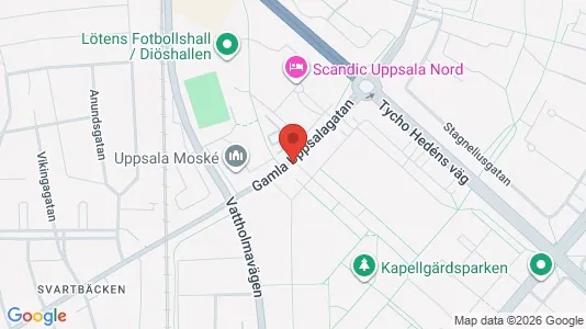 Apartments for rent i Uppsala - kort over placeringen