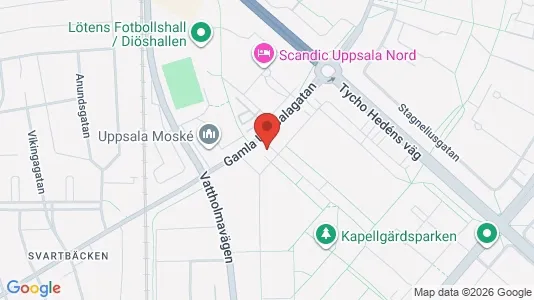 Apartments for rent i Uppsala - kort over placeringen