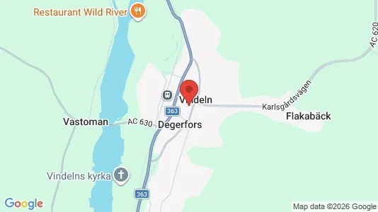 Apartments for rent i Vindeln - kort over placeringen