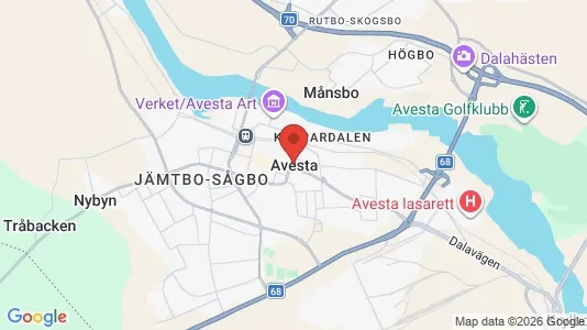 Apartments for rent i Avesta - kort over placeringen