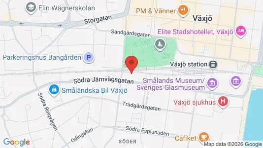 Apartments for rent i Växjö - kort over placeringen