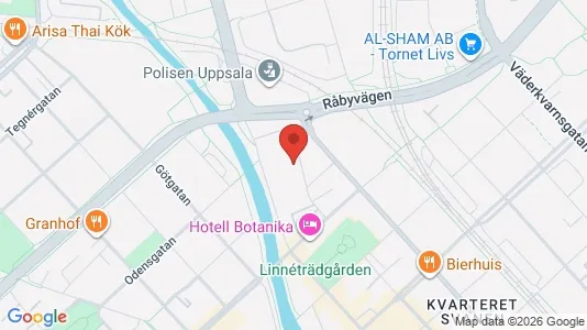 Apartments for rent i Uppsala - kort over placeringen