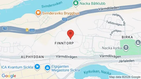 Apartments for rent i Nacka - kort over placeringen