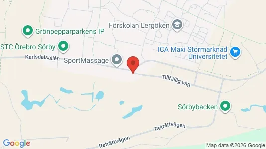 Apartments for rent i Örebro - kort over placeringen