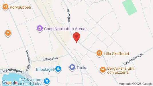 Apartments for rent i Luleå - kort over placeringen