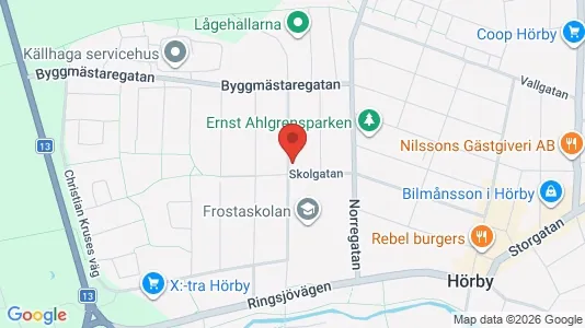 Apartments for rent i Hörby - kort over placeringen