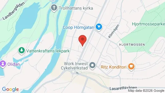Rooms for rent i Trollhättan - kort over placeringen