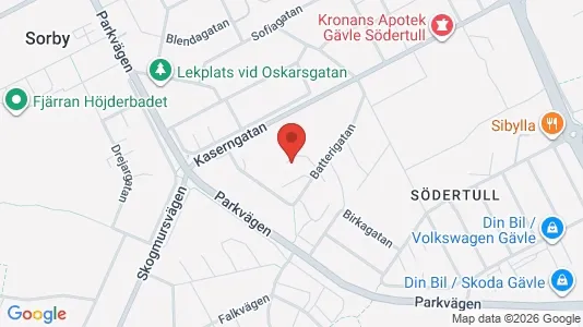 Apartments for rent i Gävle - kort over placeringen
