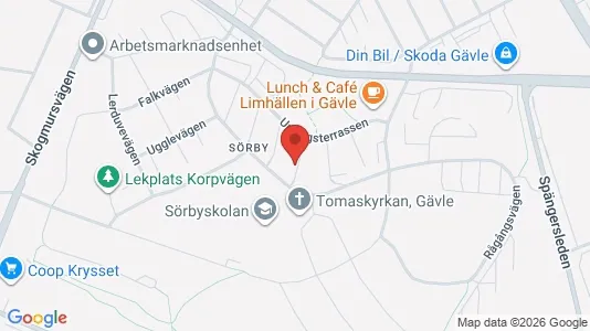 Apartments for rent i Gävle - kort over placeringen