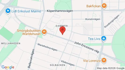 Apartments for rent i Malmö City - kort over placeringen