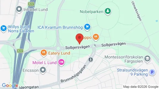 Apartments for rent i Lund - kort over placeringen