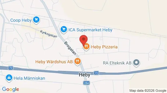 Apartments for rent i Heby - kort over placeringen