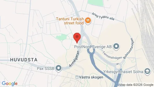 Rooms for rent i Solna - kort over placeringen