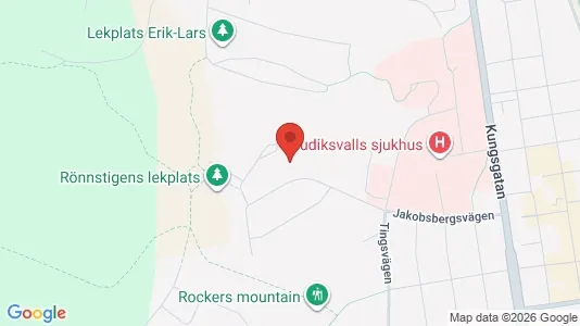 Apartments for rent i Hudiksvall - kort over placeringen