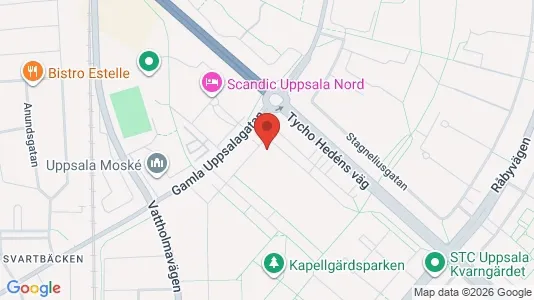 Apartments for rent i Uppsala - kort over placeringen
