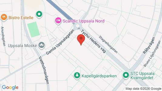 Apartments for rent i Uppsala - kort over placeringen