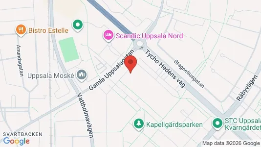 Rooms for rent i Uppsala - kort over placeringen