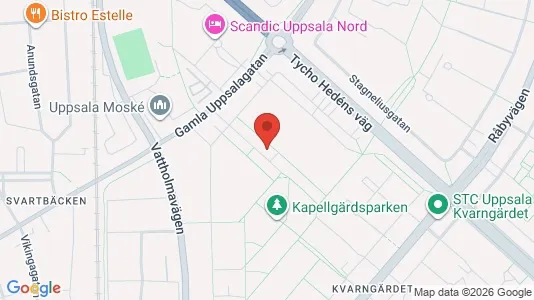 Rooms for rent i Uppsala - kort over placeringen