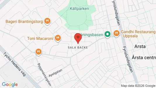Apartments for rent i Uppsala - kort over placeringen