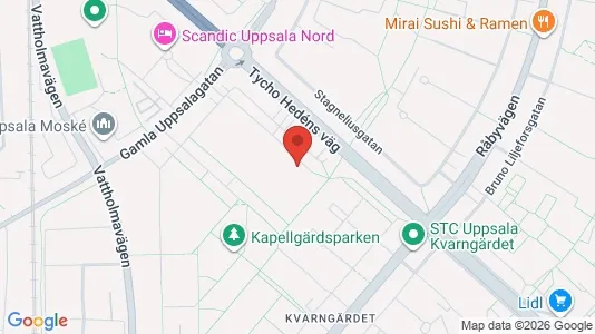 Apartments for rent i Uppsala - kort over placeringen