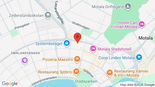Apartments for rent i Motala - kort over placeringen