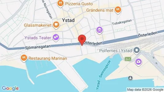 Apartments for rent i Ystad - kort over placeringen