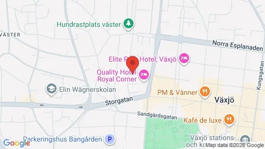 Apartments for rent i Växjö - kort over placeringen