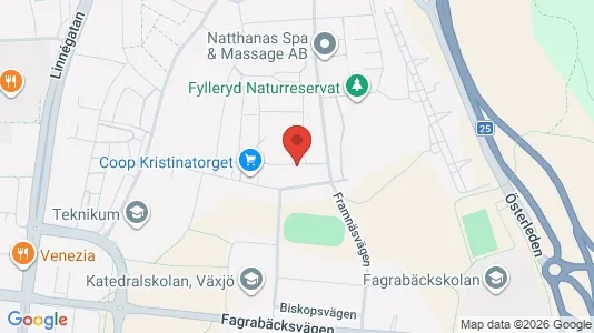 Apartments for rent i Växjö - kort over placeringen