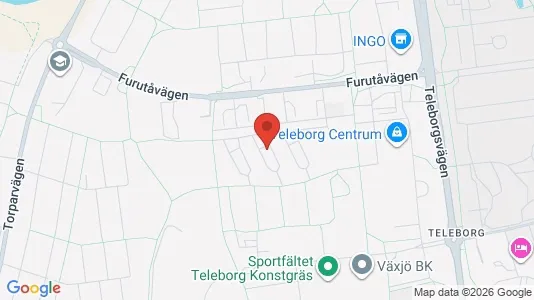 Apartments for rent i Växjö - kort over placeringen