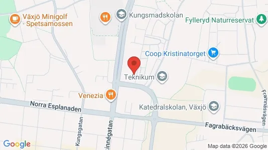 Apartments for rent i Växjö - kort over placeringen
