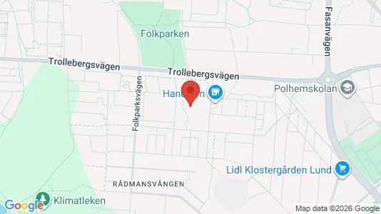 Apartments for rent i Lund - kort over placeringen