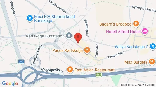 Rooms for rent i Karlskoga - kort over placeringen